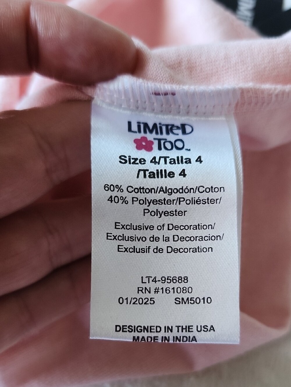 Limited Too Girls Sporty 2-Piece Set Pink Crop Top Purple Pants Size 4 - Picture 5 of 14